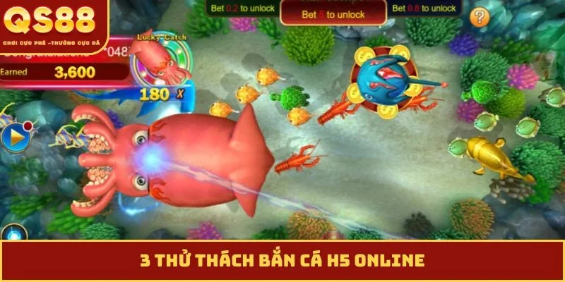 3 thử thách bắn cá H5 online
