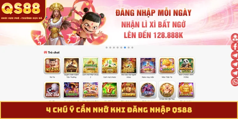 4 chú ý cần nhớ khi đăng nhập QS88