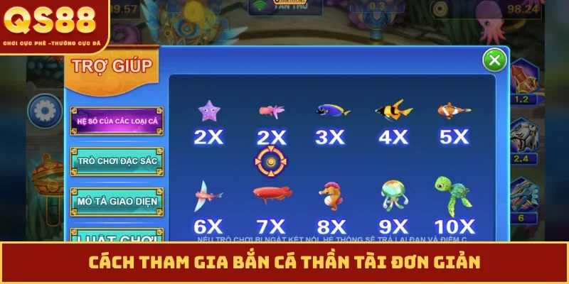 Cách tham gia bắn cá thần tài đơn giản