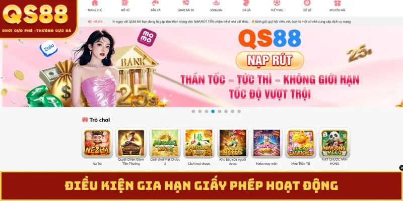 Điều kiện gia hạn giấy phép hoạt động