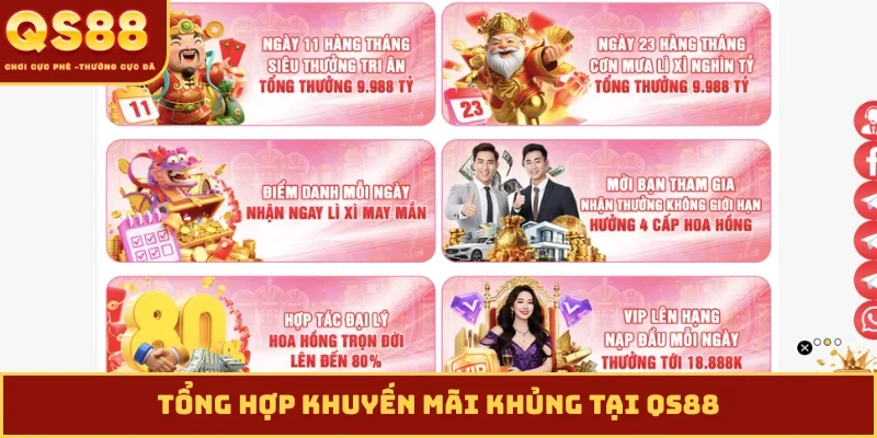 Tổng hợp khuyến mãi khủng tại QS88